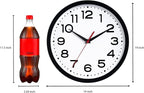 Wall Clock 14 Inch Large Silent Non-Ticking Modern Clock Battery Operated Classic Simple Minimalist Analog Decorative for Kitchen, Living Room,Office, Bedroom, Bathroom (Black)