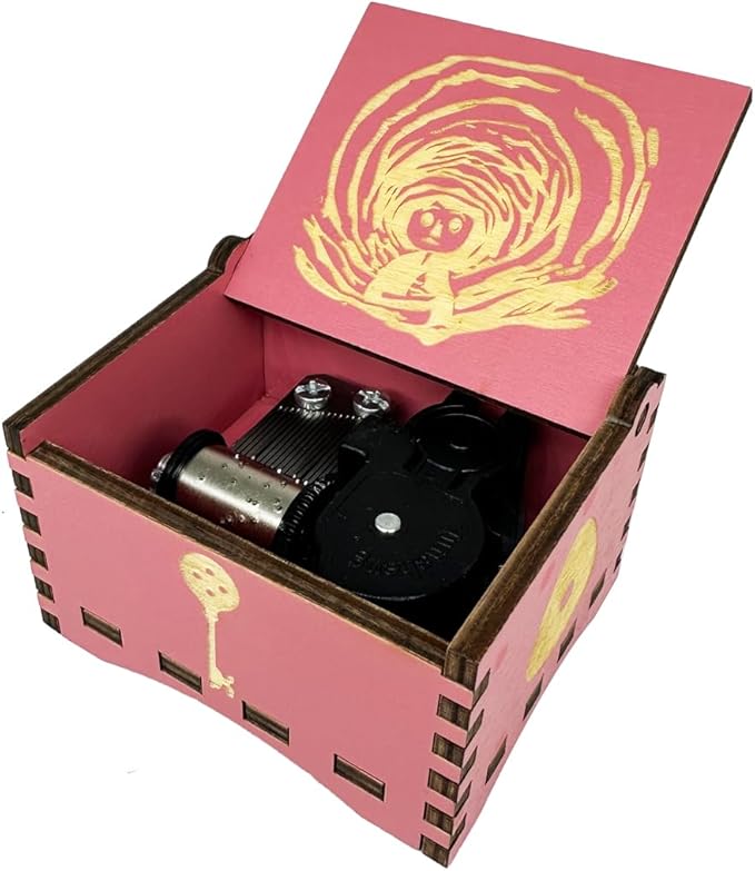Youtang Music Box Engraved Wooden Gifts Mini Musical Box Play Dreaming for Birthday/Anniversary/Valentine's Day/Christmas (Wind up, Pink)