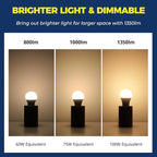 Lightinginside Smart Light Bulbs 100W Equiv., 1350LM 11W Smart Bulb Works with Alexa/Google Home/Smart Life, A19 E26 RGBCW Color Changing, No Hub Required, 2.4G WiFi Bluetooth Bulb, ETL Listed, 2PCS