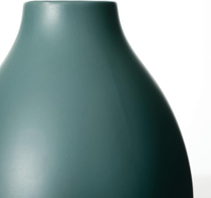 Sullivans Matte Teal Ceramic Flower Vase 9" Tall, Versatile Modern Home Decor Vase for Flowers, Decorative Accent for Kitchen, Living Room, Office