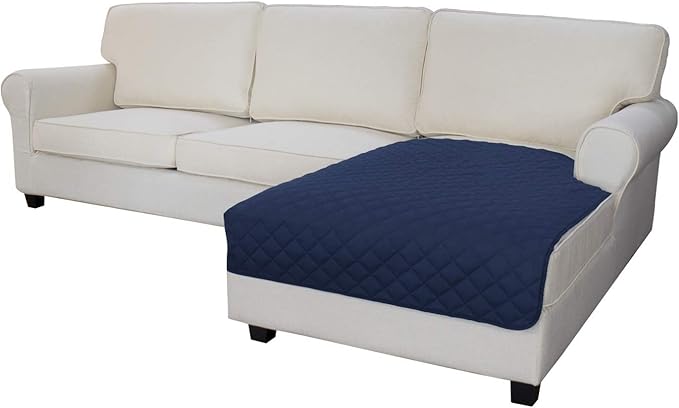 Easy-Going Sectional Couch Covers for Dogs L Shape Sofa Cover Reversible Sofa Slipcover Chaise Lounge Cover Furniture Protector Cover for Pets Dog Cat (42 x 52 inches, Navy/Navy)