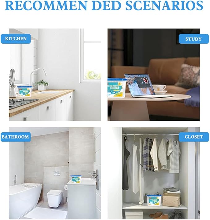 CANAGER Fresh Scent Moisture Absorber Box,Odor Eliminator and Dehumidifier Boxes for Closet,Bedroom,Kitchen,Bathroom-6 Packs,Cups - Traps Moisture for Fresher, Cleaner Air Yellow