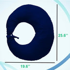 Professional Gaming Pillow for Lap; Arm Rest Pillow Gaming Lap Pillow with Crochet Support - Eliminate Pain in Gaming (Blue)