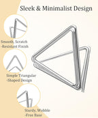 36 Pcs Triangle Table Number Holders - Rust-Resistant Metal Place Card Stands for Weddings, Office & Home Decor(Silver)