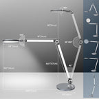 Desk Lamp,Led Architect Desk Lamp,Desk Lamps for Home Office,Table lamp with Wireless Charger & Adjustable Swing Arm,Touch Control, 3 Lighting Mode,5 Brightness,Eye-Caring Office Lamp