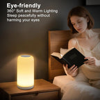 Dimmable Touch Night Light - 7 Brightness & 13 RGB Colors, Portable Bedside Lamp, Touch & App Control, Smart LED Lamp for Nursery, Reading, Decor