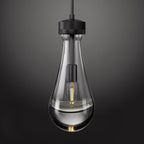 Espird Raindrop Pendant Lights - Matte Black Pendant Lights Kitchen Island, Teardrop Island Pendant Light for Kitchen Modern Chandelier for Bedroom Bathroom Living Room