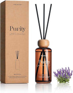 M&SENSE White Cardamom Sage Reed Diffuser: 6.3 fl oz Non-Toxic Aroma Set with Sticks, Light & Subtle Fragrance, Long-Lasting Natural Essential Oil Gifts for Bedroom, Shelf Decor & Small Spaces