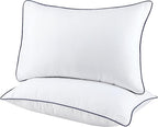 Bed Pillows | Luxurious Adjustable Microfiber Polyester Pillow | Premium Super Soft Pillow | (Queen, Size - Pack of 2) Breathable Pillow Suitable Back Stomach or Side Sleepers