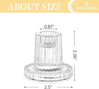 Romadedi Glass Candle Holder for Candlestick - 20Pcs Clear Tapered Bulk Wedding Decor Table Centerpiece for Candle Sticks Christmas Party Living Room Dinner Advent Decoration