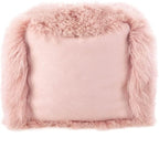 SARO LIFESTYLE Mongolian Lamb Fur Wool Pouf