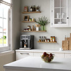 23.6 Inches Long Floating Shelves Wall Mounted, 2 Set Modern Wall Shelf for Bedroom, Nursery Book Shelf with Lip, Picture Ledge Shelf for Wall Decor Living Room Bathroom Kitchen- Oak