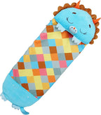 Happy Nappers Pillow & Sleepy Sack Large Triceratratops Comfy, Cozy, Compact, Super Soft, Warm, All Season, Sleeping Bag with Pillow