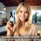 Lumi Outdoors Natural Air Freshener - Lavender Vanilla - Essential Oil Odor Eliminating Room Spray