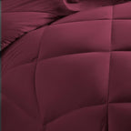 CozyLux King Size Comforter Set Burgundy - 7 Pieces Bed in a Bag King, Luxury Soft Bed Set for All Seasons, Bedding Set with Down Alternative Comforter, Sheets, Pillowcases & Shams