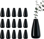 Modern Black Ceramic Vase Set of 16 for Living Room Bedroom 5.1'' Minimalist Fresh Flower Vases for Home Decor Office Fireplace Centerpieces Nordic Style Gift for Fake Plant 16 Pack