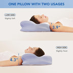 Cervical Pillow for Neck Pain Relief - Cooling Neck Pillow, Contour Memory Foam Pillows, Neck Support Pillow for Shoulder Pain Ergonomic Orthopedic Bed Sleeping Pillow for Side, Back & Stomach Sleeper