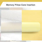 Cylinder Round Memory Foam Support Pillows 24X6 Cervical Neck Roll Pillow with Pillowcase Soft, Comfortable and Breathable for Sleeping, Chair, Car, Sofa，Travel Yellow