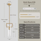 Modern Brass Island Pendant Lights 2 Pack,12'' Glass Light Pendant,Gold Kitchen Island Pendant Light Fixtures,Farmhouses Pendant Light, for Kitchen,Dining Room,Bathroom,Bulbs Included