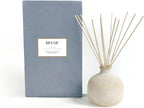 BLUEME Calm-Osmanthus & Sandalwood, 5.92 Fl Oz Wellness Diffuser, Contains Essential Oil, Sustainable, Hand Finished, Premium, Luxury Ceramic, Natural Rattan Reeds
