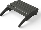 WestinTrends Outdoor Ottoman, Patio Adirondack Ottoman Foot Rest, All Weather Poly Lumber Folding Foot Stool for Adirondack Chair, Widely Used for Outside Porch Pool Lawn Backyard, Gray