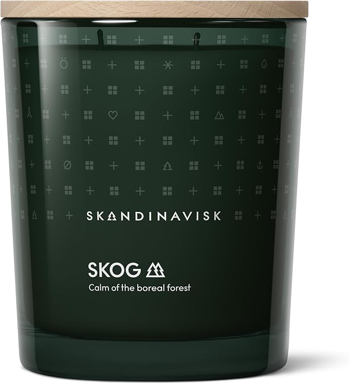 Skandinavisk Skog 'Forest' Scented Candle with 2 Wicks, Special Edition, Scent Notes: Pine Needles and Fir Cones, Birch Sap and Lily of The Valley, Vegan Formula, 12.3 oz.