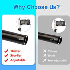 Curtain Rods for Windows 16 to 48 or 60 Inches Max Adjustable Length 1 Inch Diameter Window Curtain Rod with Aluminium End Cap, Antique Bronze