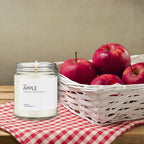 1OAK Soy Wax Scented Candles (Apple) - Soy Candles for Home Scented - Long Burning Premium - Hand-Poured (7oz)