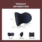 Memory Foam Car Headrest Pillow, Ice Silk Car Pillow for Driving Seat with Adjustable Strap, Breathable Removable Cover & Ergonomic Design - Softness Office Travel Car Neck Pillow(Purple, 1PC)