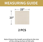 HAOMAIJIA Non-Slip Couch Armrest Covers for Sofa,Fuzzy Couch Arm Covers Set of 2,Washable Thick Soft Recliner Chair Arm Cover Protectors (Off White, 23" x 23" 2 Pack)