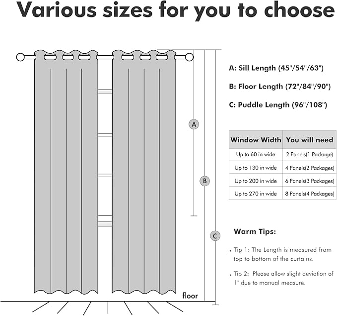 MIULEE Linen Curtains for Bedroom 100% Blackout Thermal Insulated Glacier Gray Grommet Room Darkening Curtains & Drapes for Living Room Nursery 52 x 54 Inch (2 Panels)