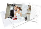 Magicool Premium Acrylic Photo Frame- Magnet Photo Frame -Double Sied Thick Desktop Frames (3.5x5 5 pack)