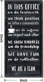 We Are A Team Office Signs Decor, In This Office Sign, Hanging Wood Sign Office Décor, Motivational Quotes Wall Décor, Office Wall Art, Human Resources Office Wall Décor, Team Gift, Gift for Leader A1