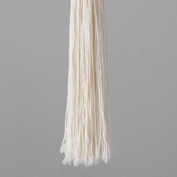 Macrame Wall Hanging Boho Decor Yarn Wall Art Small Sphericity Cotton Textile Tassel Hanging Fiber Art for Living Room Bedroom 27'' L x 2.3'' W