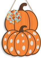 COLOR VALLEY ART Wooden Pumpkin Door Sign, Fall Decor Wall Art, 8.7x11.8 inches, Rustic Thanksgiving Decorations for Porch