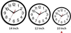 Wall Clock Modern 10 Inch Black Battery Operated Silent Non Ticking Analog for Living Room Office Home Bedroom Kitchen Bathroom