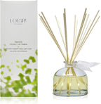 LOVSPA Reed Diffuser Set, Paradise Coconut Lime Verbena Scented Oil Diffuser with Sticks, Home Fragrance Accessories for Bathroom Shelf Decor, Aroma Diffusers for Home or Office Desk, USA Made