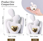 XMGZQ Mini Couple Statue Tv Stand Decor Items for Living Room Home Decor,Bedroom Decor for Couples Sculpture for Anniversary Wedding,Love Gifts for Couples 2025,Knick Knacks for Shelves