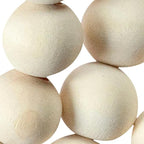 Decorative Wood Bead Garland Home Decor, Farmhouse Garland Beads with Tassel, Wooden Tier Tray Rustic Prayer Boho, Wooden Farmhouse Decor Boho Tassel