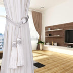 Curtain Tiebacks with Tassel,Modern Rope Window Curtain Ties Backs for Draperies, Outdoor Elegant Decorative Curtain Holdbacks 4 Pack