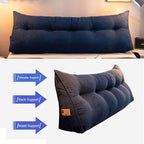 Triangular Headboard Pillow Wedge Pillow for Headboard Gap Headboard Pillow Twin Daybed Pillows Backrest Pillow with Side Pockets