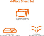 Amazon Basics 4 Piece Bed Sheets Set, 100% Cotton Jersey, Includes Super Soft, Flat and Fitted Sheets, Pillowcase, Full, Oatmeal, Solid