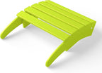 WestinTrends Outdoor Ottoman, Patio Adirondack Ottoman Foot Rest, All Weather Poly Lumber Folding Foot Stool for Adirondack Chair, Widely Used for Outside Porch Pool Lawn Backyard, Lime