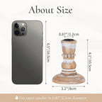 Wooden Taper Candle Holders: Rustic Wood Candlestick Holders Farmhouse Fall Decor for Living Room Dinning Table Centerpiece Christmas Set of 2