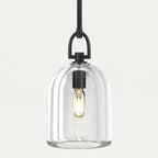 K9 Crystal Black Pendant Light Fixtures, Modern Farmhouse Pendant Lights Kitchen Island, Kitchen Pendant Light Over Island, Indoor Cloche Crystal Pendant Lighting,E12 Bulb Included