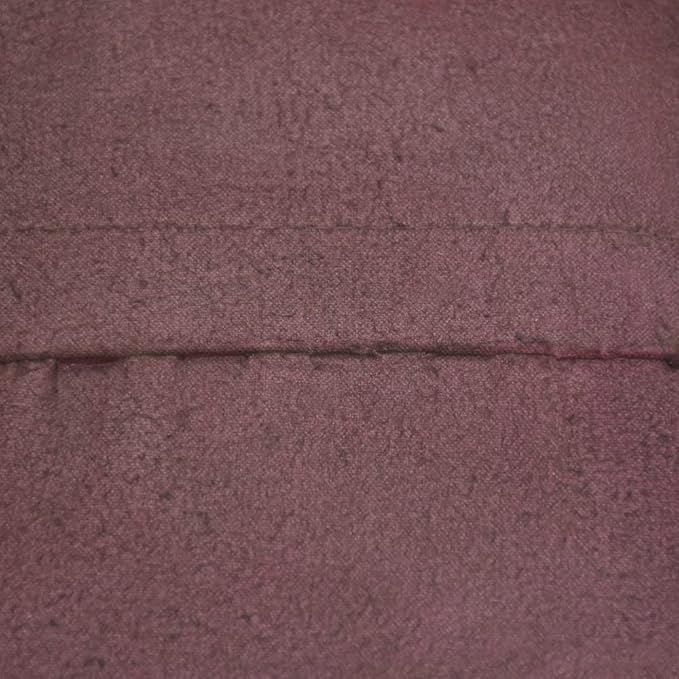 Round Shaped Goat Leather Handmade Eco-Friendly Dark Pink Pouf - Round Pouf, 14" x 14"x 14", Plain Solid Pouf, Goat Leather Pouf, Recycled Foam with Fibre Fill Stuffed Pouf, Leather Pouf PF12