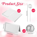 Prasacco 20 Set Disco Ball Table Number Holders, 2 Inch Silver Disco Ball Place Card Holder with Swirl Wire Clips und Name Cards for Wedding Party Decoration, Photo Display Holder, Desktop Decorations