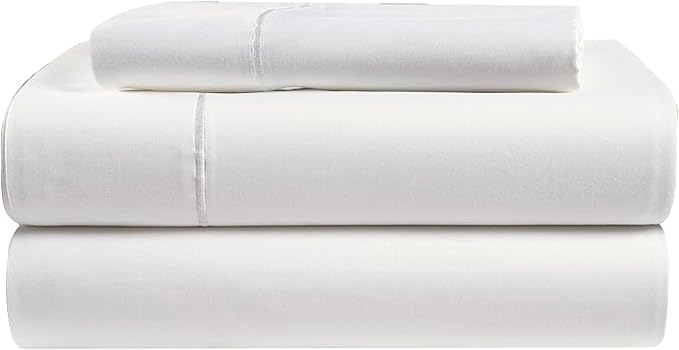 Tencel Sheets 3 Piece for Twin XL Bed - 100% Eucalyptus Lyocell Twin XL Sheets Set - Soft, Cooling & Breathable for Hot Sleepers - 16” Deep Pockets Hotel Quality Bedding Set - White