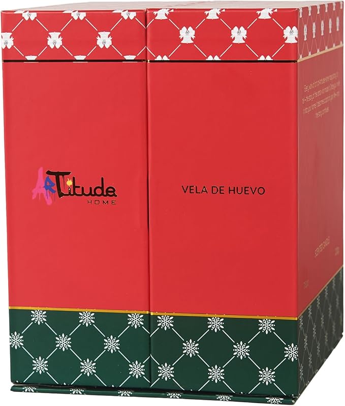 Christmas Candles | Scented Egg Candle with Pink Pepper, Sweet Chestnut and Vanilla | Elegant Christmas Decor & Gift | Warm Holiday Ambiance for Living Room |14 Cm | Green