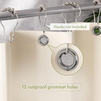 AmazerBath Shower Curtain Liner, 72x72 Beige Shower Curtain Liners, Lightweight Plastic Shower Liner, Cute PEVA Waterproof Cream Shower Curtains for Bathroom with 3 Magnets and 12 Grommets